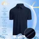 CURBODO Jacquard Polo Shirts for Men Short Sleeve Golf Shirt Dry Fit Moisture Wicking Performance Golf Shirts (XL)