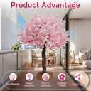 Grande Artificial Cherry Blossom Tree,Pink Faux Flower Tree Arbol De Cerezo for Home, Office, Wedding, Party & Indoor and Outdoor Decor,Round/H 6FT x W 5FT