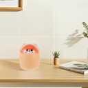 Homoyoyo Mini Garbage Bin Mini Kawaii Cute Bear Trash Bin, Nordic Style Tiny Trash Can, Mini Trash Can with Lid for Office Bedroom Use Mini Desk Bin (Yellow)