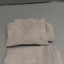 YoungsTex Small Linen Cafe Curtains 36 Inch Length, Natural Half Drapes with Rod Pocket Back Tab Semi Sheer for Bathroom Kitchen Window Over Sink, 2 Panels, 24 X 36 Inch