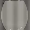 Bemis 1500EC Durable Wood Toilet Seat with Easy Clean Hinges, Made in USA, Elongated, White