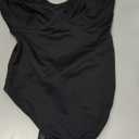 FeelinGirl Shapewear Bodysuits for Women Tummy Control Body Suits Deep V Neck Thong Body Shaper (X-Small, Black)