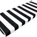 Pcinfuns Outdoor Bench Cushions,45 x 18 x 3 Inch Patio Furniture Water-Resistant Chair Cushion,Loveseat Garden Sofa Settee Couch Swing Pads with Handle and Adjustable Straps,Black White