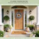 Easter Decorations 17 Inch Easter Wreaths for Front Door, Large Easter Purple Lavender Spring Flowers Wreath with Hanger for Wall Window Fireplace Indoor Outdoor Home Decorations