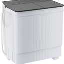 Elevon Portable Washing machine, 20lbs Mini Compact Laundry Washing Machine, Twin Tub 12lbs Washer & 8lbs Spinner, Clothes Washer Machine with Drain Pump for Apartment, Dormitory and RVs