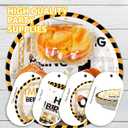 2 x Grencian Construction 1st Birthday Party Supplies - 96 Pcs Construction Truck Plates and Napkins Tableware Excavator Decorations Favors for Boys Tractor Dump One Years Old Birthday Serves 24