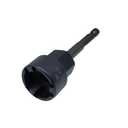 Tamper Proof Security Tri-Groove Nut Driver Socket Tool，for M8, M10, 3/8", 5/16", 7/16" Trident Screw and Nuts ，3/8" Drive or 3/4" Wrench Use，With 1/4" Hex Shank Adapter
