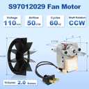 S97012029 Fan Motor Replacement for Broan 663-A, 663-B, 663-C, 663-D, 663-E, 663, 688-A, 688-B, 688-C, 688-D, 688-E, 662, 668 Bath Vent Fans Motors, 97012029 Bathroom Exhaust Fan Motor 110V, 50CFM