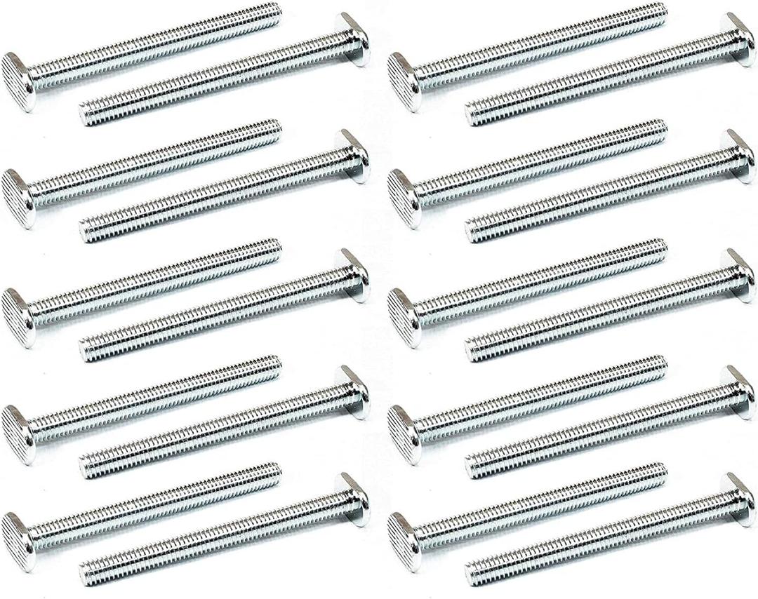POWERTEC 5/16"-18 T Track Bolts 20 Pack for T Track, 3-1/2 Inch Long T Slot Bolts for Universal T Track, T Track Accessories for Woodworking Jigs and Fixtures (QTB1003)
