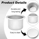 KVAEY 2 PCS Metal Sofa Recliner Handles Cup Holder, Insert Replacement Drink Can Holder for Car Truck Game Table, Drop in Cup Holder for Sofa Couch Boat Golf Cart, Car Accessories (Silver)