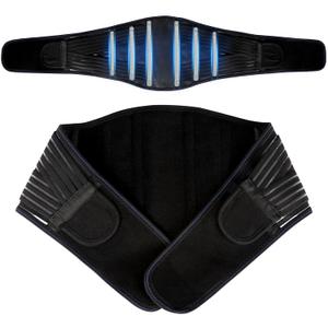 Back Brace for Lower Back Pain Relief, Lumbar Support Belt for Men&Women for Work, Breathable Back Support Belt with 6 Flexible Spring, 2 Elastic Bands For Sciatica, Herniated Disc, Scoliosis(X-Large)
