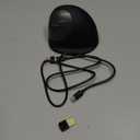 R-Go HE Ergonomic Mouse for Left Hand, Bluetooth 5.0, Silent Click, Vertical Design, with Break Software, Anti Carpal Tunnel, Rechargeable Wireless Mouse, for Windows/Mac, Customisable Buttons, Black