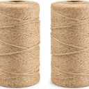 1600 Feet 2mm Natural Jute Twine, Brown String for Crafts, Gardening, Gift Wrapping, Macrame, DIY Decor (800 Ft/Roll) (2, 2mm)