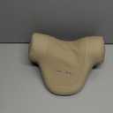 Coverado Car Headrest Pillow, Ergonomic Memory Foam Car Neck Pillow for Driving Seat with Adjustable Strap, Soft PU Leather Breathable Removable Cover Neck Support for Neck Pain Relief - Beige