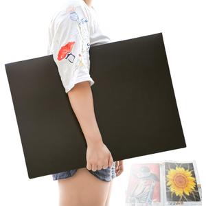 MOTEERLLU A2 Storage Book Suitable for 22x15 inches Diamond Paintings,Diamond Art Kit Storage Container with 30 Pocket Sleeves,Portfolio Folder for Artwork (Black)