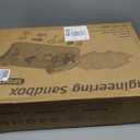 Excavator Sandbox with Lid, 2 Diggers, Dump Truck & Sand Toys, Sandbox without Umbrella