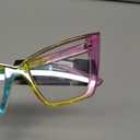 FEISEDY Fashion Cat Eye Blue Light Blocking Glasses for Women Fake Retro Eyeglasses Oversized Stylish Eyewear Frame B0240 (Pink)