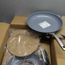 GreenPan Lima Hard Anodized 8" 10" & 12" Frying Pan Skillet Set, Ceramic Nonstick, PFAS-Free Nontoxic Pots & Pans, Oven & Broiler Safe, Stainless Steel Handles, Cookware for Eggs & Omelet, Gray