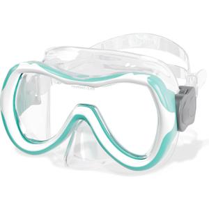 Aegend Kids Swim Mask Goggles, Tempered Glass 180 HD Wide View with Nose Cover