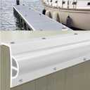 10 Pack Dock Edging Side Gard, 20 Feet Dock Guard with Heavy Wall Sections for Greater Protection – Commercial Grade Double Molded Material (White)