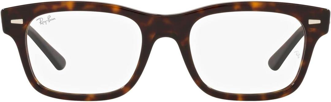 Ray-Ban Women's Rx5383 Mr. Burbank Rectangular Prescription Eyewear Frames (Havana/Demo Lens)