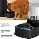 Gardner Pet Automatic Dog Water Dispenser Gravity Stainless Steel Water Waterer Feeder, 100% BPA-Free Large Capacity Water Feeding Bowls for Medium & Large-Sized Dogs Cats Other Pets -(1 Gallon)