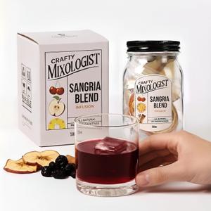 Sangria Cocktail Infusion Kit Mason Jar Alcohol Infuser with Dehydrated Dried Fruits and Herb Alcohol Infusion Kit for Drink Mixes, Serves 8-16 Drinks, Birthday Gifts for Women and Men (EXP 11/24/27)