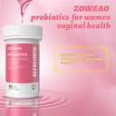 4 x Vaginal Probiotics for Women - Vaginal Moisturizer Supports Vaginal Health, pH Balance, Fights Itch, Odor & Yeast, Enhances Intimate Wellness, 60 Capsules Probiotics, Cranberry, Ashwagandha (Pink)