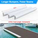 FUQUN P-Profile Dock Bumpers, 2.8/10/20 FT Heavy-Wall EPDM Rubber Docking Fender for Straight & Side Protection, Wider & Thicker Dock Edging Bumper with 304 Stailess Steel Screws & Drill Bit