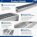 Stainless Steel Channel Drain and Grate 39.4*6*5 in, Trench Drain