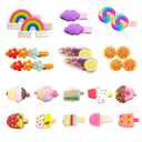 AMMY Hair Clip for Girls, 22 Pcs Candy Hair Accessories Cute Barrettes Rainbow Cupcake Hair Pins for Little Girl Kids Children
