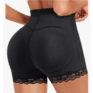 AOSBOEI Women Butt Lifter Panties Padded Shapewear Hip Enhancer Pads Shorts Seamless Underwear Tummy Control Boyshorts Large Black