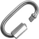 2 x Quick Links,Heavy Duty Chain Hooks Safety Chain Connector,TTZEZE SUS304 D Shape Locking Carabiner,Screw Chain Link Keychain for Outdoor,Fence,Gate,Pet Dog,Towing,Swing,Shade Sail,Bird Toys