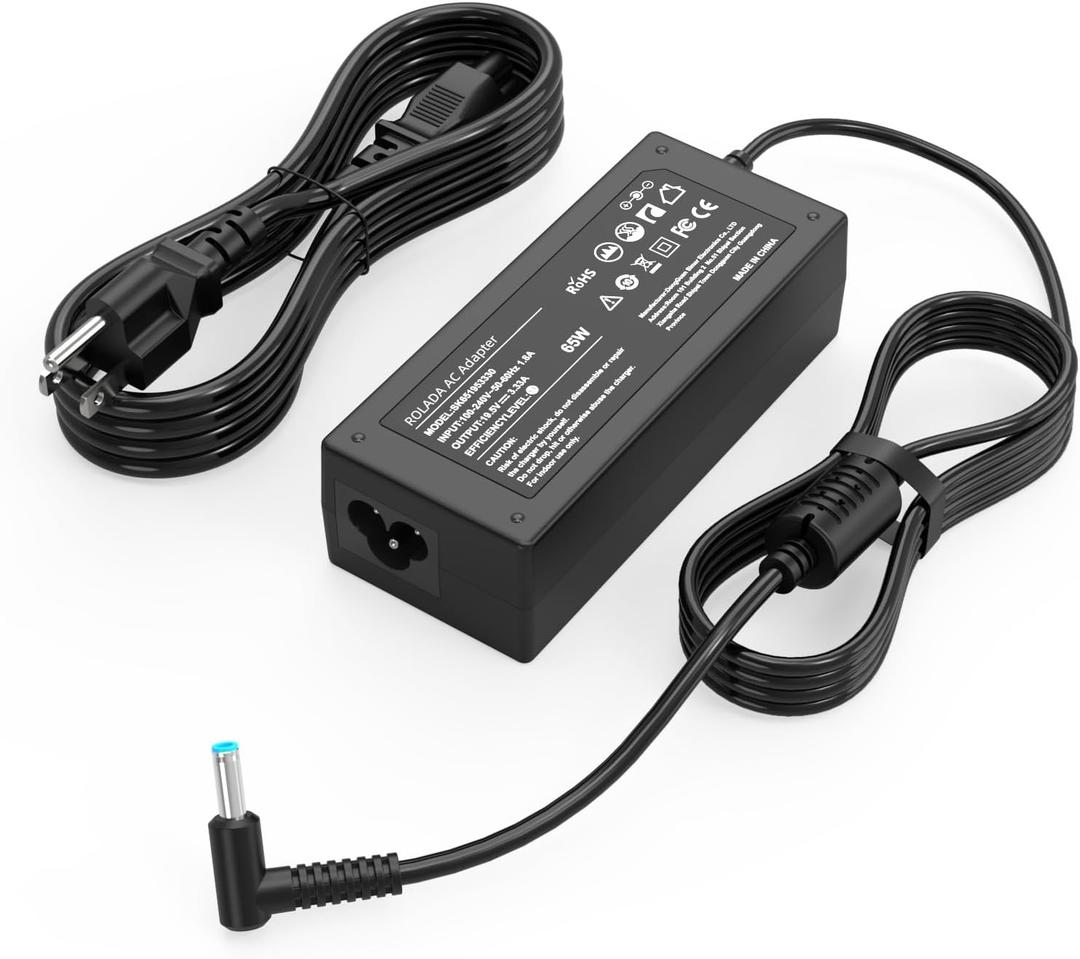 90W Laptop Charger Compatible with HP Pavilion X360 11 13 14 15 17; Envy 13 15 17 M6 M7 X360, Stream 11 13 14 AC Adapter; Spectre X360 13 15, Elitebook Power Supply Cord (Smart Blue Tip)