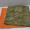 MIULEE Boho Farmhouse Throw Pillow Covers 18x18 Inch Set of 4 Rustic Modern Neutral Cushion Covers Soft Corduroy Nordic Home Decor for Couch Bed Sofa Living Room Rust-Olive Green