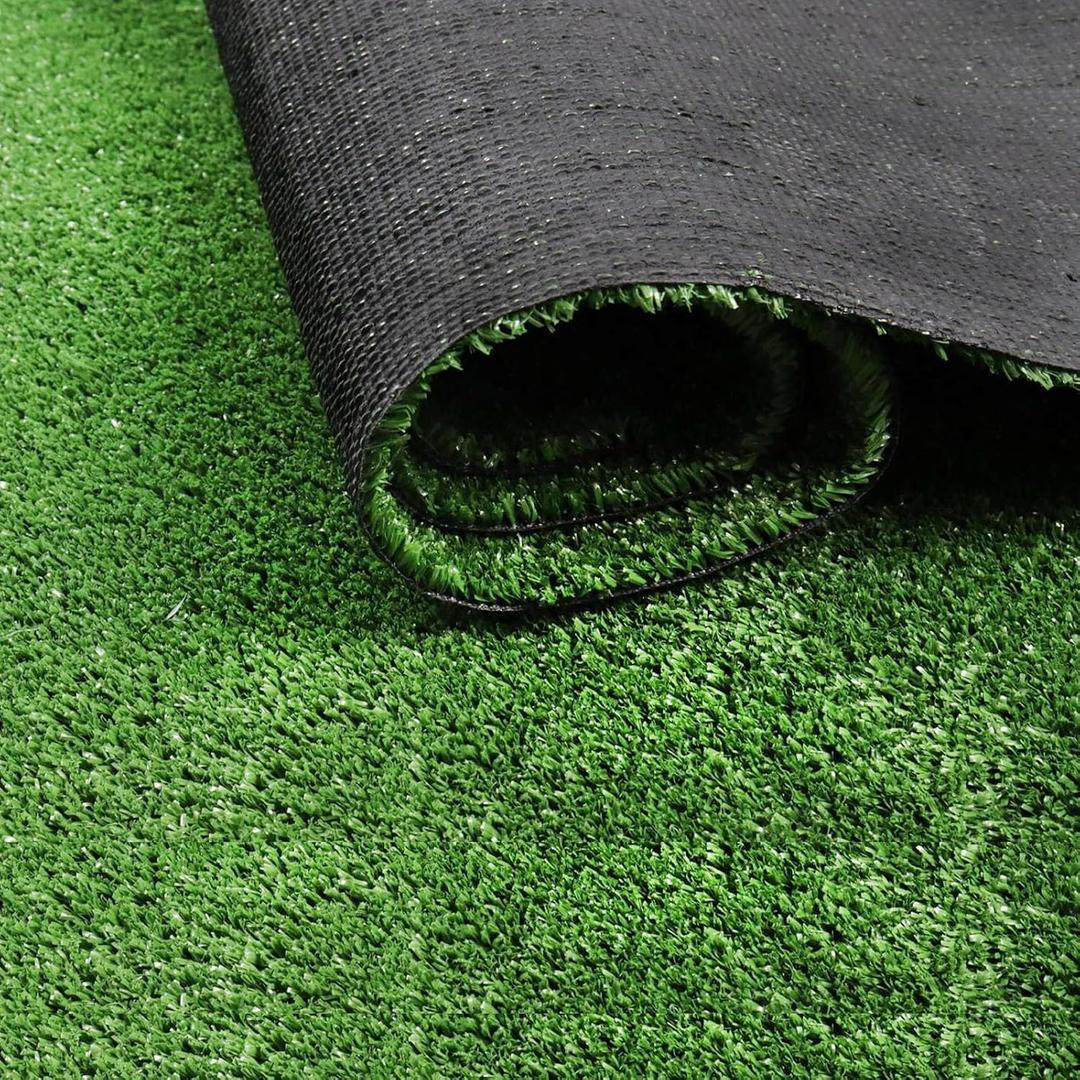 Artificial Grass 4' x 6', Fake Grass Carpet Faux Synthetic Turf Rug with Drainage Holes, Easy to Clean, 10MM Pile, Great for Garden, Patio, Balcony, Floor and Wall Decoration