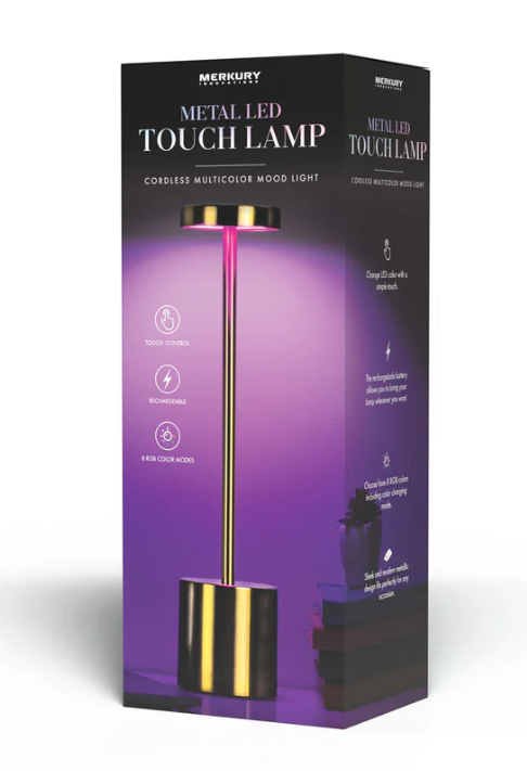 Mercury Metal LED Touch Lamp