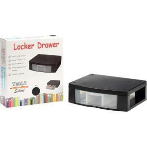 Tools-for-School Locker Organizer Removable Drawer Dividers Organizer - Adjustable Storage Drawers for Jewelry, Notebooks, Pens and Makeup - made from Strong ABS Plastic for Locker Drawer (Black)