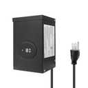 GKOLED ETL Listed 300W Low Voltage Transformer for Landscape Lighting with Timer and Photocell Sensor, 120V AC to 12V/14V AC Power Pack, Fully Encapsulated Toroid Core, CEC VI Certified