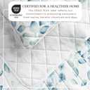 Great Bay Home Floral Quilt Set - 3-Piece King/California King Size Spring Bedding Set - Lightweight, All-Season, Reversible Bedspread (Blue/Green)
