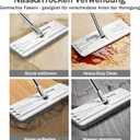 JOYMOOP Flat Mops, Microfiber Mop for Floor Cleaning and Wall Cleaner, 50" Mop Handle with Flexible 13" Flat Head with a Microfiber Mop Pad - White