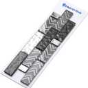 2 x Blujellyfish Glass Tile Backsplash Wall Black Silver Subway Mosaic Tile-Sample Watch (Small Sample (1 Sheet), Chocolate Brown)