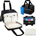 Breastmilk Cooler Bag with Ice Pack, Wearable Breast Pump Storage Bag, Insulated Bottle Travel Bag Compatible with Momcozy/Elvie/Willow, Fits Baby Bottles up to 9 Ounce with Shoulder Strap Black