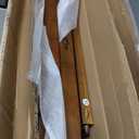 Alaterre Furniture Madison 30-Inch Bar Stool with Faux Leather Seat - Barstool for Kitchen Island or Bar - Backless Barstools (Walnut/Black)