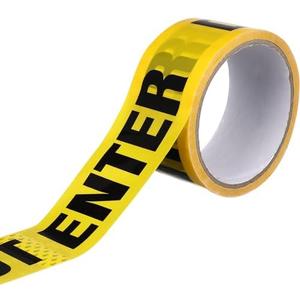 NUOBESTY Barricade Tape,1.9 inch X 82 ft Yellow DO NOT Enter Printed Barrier Safety Tape