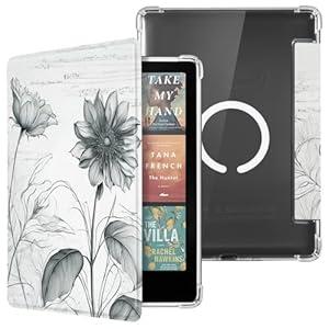 CoBak Magnetic Case for 7" Kindle Paperwhite 12th Gen 2024 and Kindle Colorsoft - Compatible with iPhone MagSafe, for Samsung/ Belkin/ Anker Wireless Charging Pads, Clear Back Cover, Auto Sleep Wake