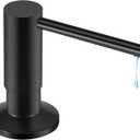 Yofidra Soap Dispenser for Kitchen Sink: Built in Sink Soap Dispenser Pump, Brushed Nickel Stainless Steel Sink Soap Dispenser with 47 Tube Kit Fit for Kitchen Bathroom in Counter (Black)