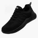 Tinefiy Steel Toe Shoes for Women Lightweight Comfortable Slip Resistant Safety Work Sneakers Cushion Puncture Proof Shoes Indestructible Shoe 38