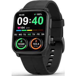 MorePro Fitness Tracker with 24/7 Heart Rate & Blood Pressure Monitor, Blood Oxygen & Sleep Tracker, Smart Watch with Step Calorie Counter, IP68 Waterproof Activity Tracker for Women Men Android iOS