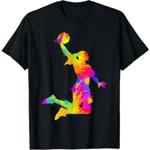 Basketball Girl Women Girls T-Shirt Small